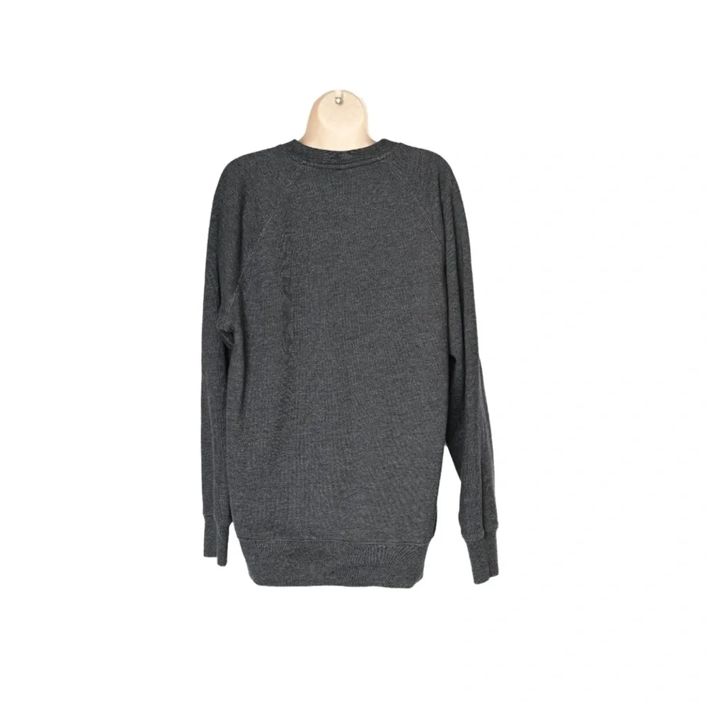 J.CREW Vintage Grey Crewneck Sweatshirt Size Large with Front Pocket